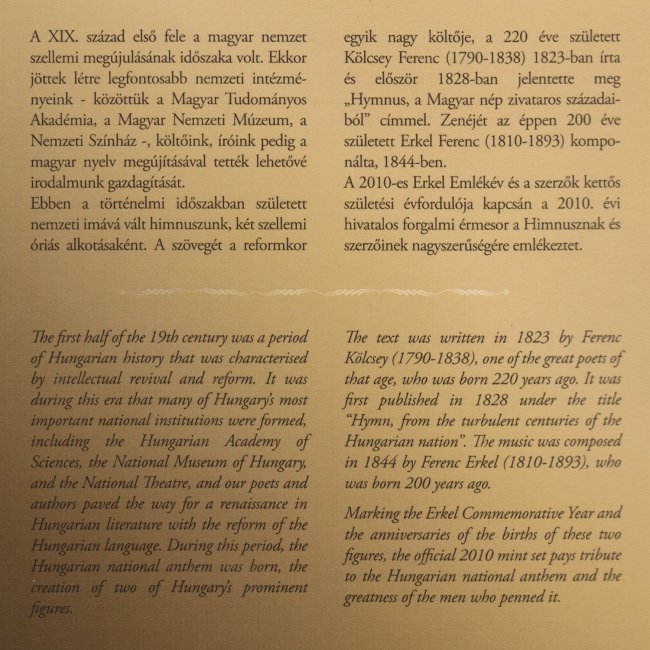 2010. vi tkrveret (proof) forgalmi sor