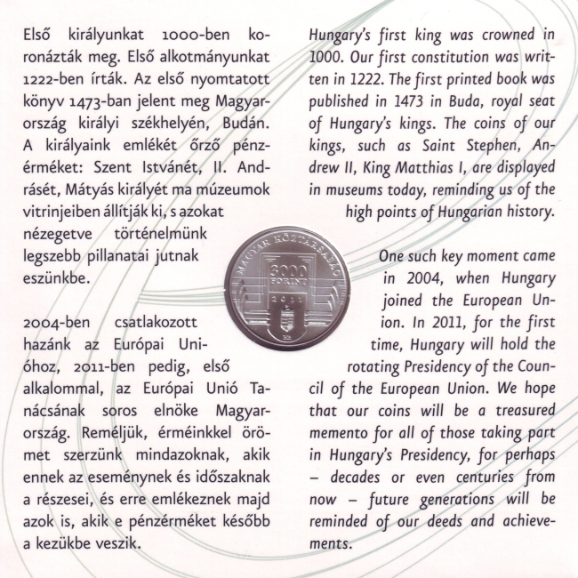 2011. vi extra verdefnyes BU (Brilliant Uncirculated) forgalmi sor