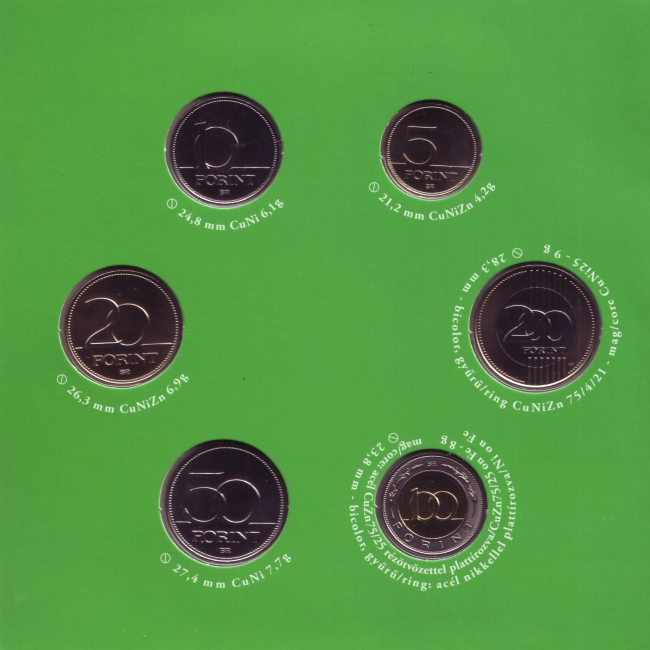 2011. vi extra verdefnyes BU (Brilliant Uncirculated) forgalmi sor