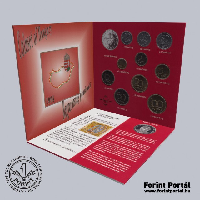 1994. évi dísztokos PROOF forint forgalmi sora