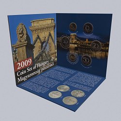 2009. évi dísztokos PROOF forint forgalmi sor Új 200 forintos