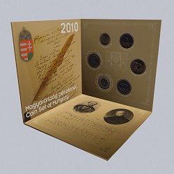 2010. évi dísztokos BU forint forgalmi sor Kölcsey-Erkel év Himnusz