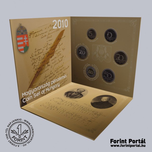 2010. vi dsztokos PROOF forint forgalmi sor Klcsey-Erkel v Himnusz