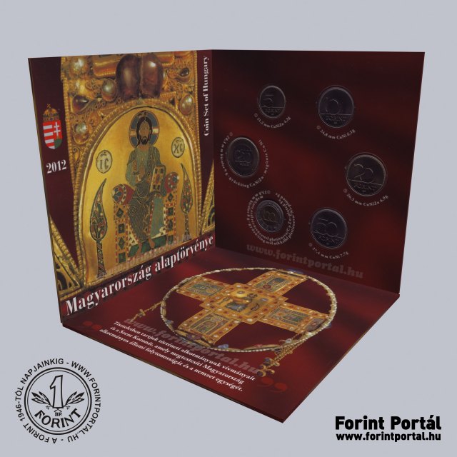 2012. évi dísztokos VF-UNC forint forgalmi sor Magyarország alaptörvénye