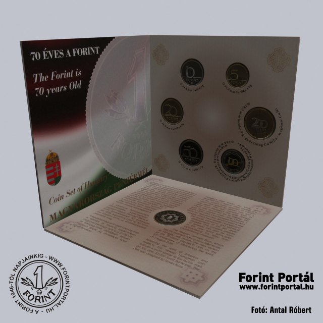 2016. vi dsztokos PROOF forint forgalmi sor 70 ves a Forint