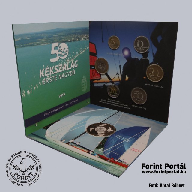 2018. vi dsztokos PROOF forint forgalmi sor 50. Kkszalag Erste nagydj