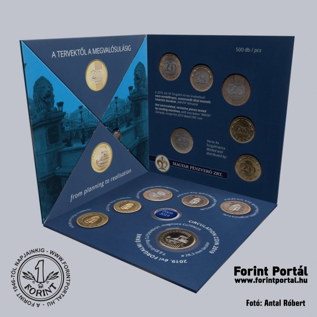 2019. vi dsztokos VF-UNC forint MINTA forgalmi szett Tervektl a megvalsulsig jubileumi MINTA 200 forint