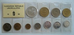 1995. évi forgalmi sor BU felcserélt 1 és 2 forintos
