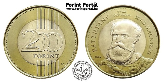 2024-es 200 forintos Batthyny Lajos vrtansgnak 175. vfordulja alkalmbl
