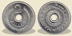 1957-es 2 filléres - (1957 2 fillér)