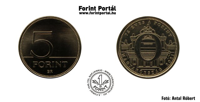 2021-es 5 forint 75 ves a forint O bet - (2021 5 forint)