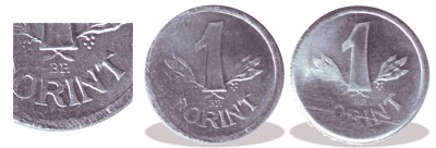 Mini érme alumínium azonos oldal.