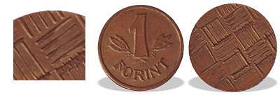 Mini érme vörösréz.