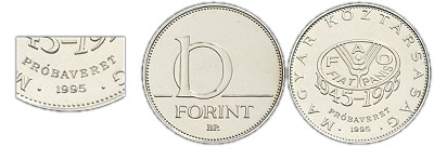 1995-s 10 forint FAO Prbaveret BU