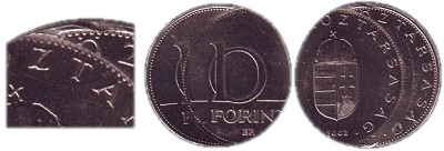 2002-es 10 forint hibs flrevert