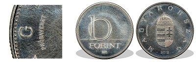 2012-es 10 forint prbaveret