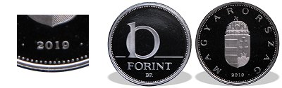 2019-es 10 forint proof tkrveret