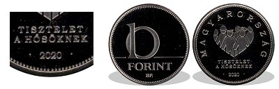 2020-as 10 forint Tisztelet a hősöknek