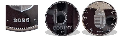 2025-�s 10 forint proof t�k�rveret