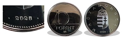 2026-os 10 forint BU f�nyes�tett