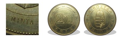 2009-es 200 forint cmeres nagyobb srgarz tvzet MINTA tesztrme