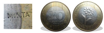 2009-es 200 forint virágos MINTA tesztérme