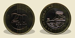 2014-es 200 forintos BU fényesített