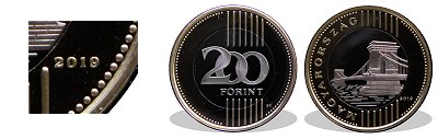 2019-es 200 forint proof tkrveret