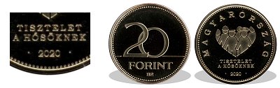 2020-as 20 forint Tisztelet a hősöknek