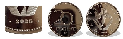 2025-�s 20 forint proof t�k�rveret