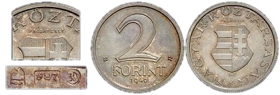 1946-os 2 forint ezst prbaveret