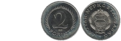 1966-os 2 forint Kabinet sor alpakka utnverete.