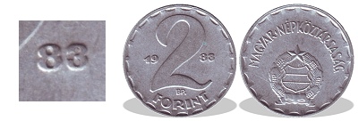 1983-as 2 forint alumnium