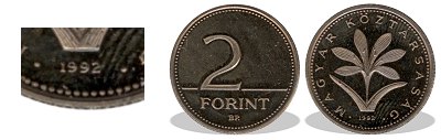 1992-es 2 forint proof tkrveret