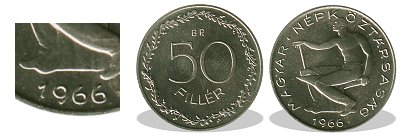1966-os 50 fillr Kabinet sor alpakka utnverete.