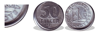 1967-es 50 fillér hibás félrevert