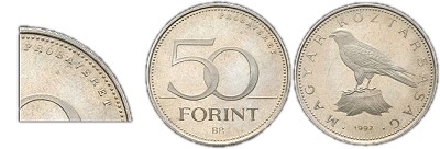 1992-es 50 forint prbaveret PP