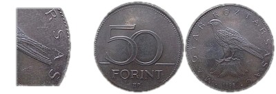 1995-s 50 forint hibs flrevert
