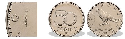 2012-es 50 forint prbaveret