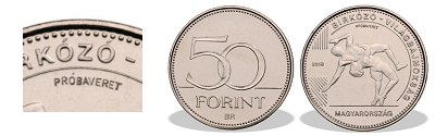 2018-as 50 forint Birkózó Világbajnokság Próbaveret