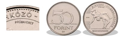 2018-as 50 forint Birkz Vilgbajnoksg Prbaveret