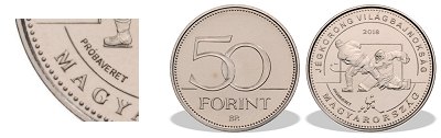 2018-as 50 forint Jgkorong Vilgbajnoksg Prbaveret