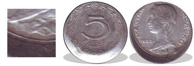 1955-s 5 fillr Hibs flreveret rme
