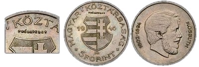 1946-os 5 forint próbaveret