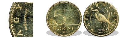 2012-es 5 forint prbaveret