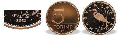 2021-es 5 forint proof tkrveret