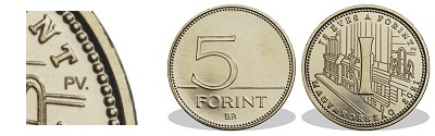 2021-es 5 forint 75 ves a forint I bet prbaveret
