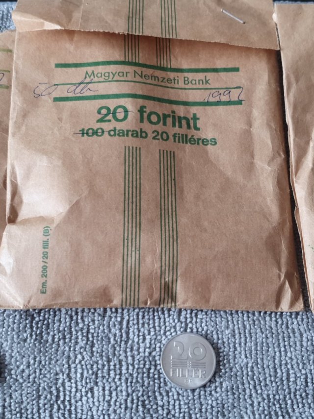 1992-es 20 fillres paprtasak - (1992 20 fillres  paprzacsk)