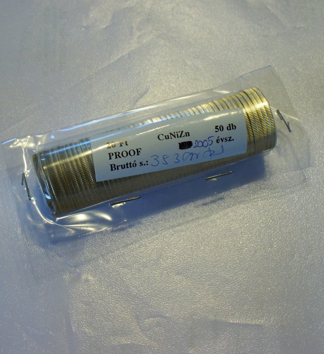2005-s 20 forintos PROOF rolni - (2005 20 forintos rolni)